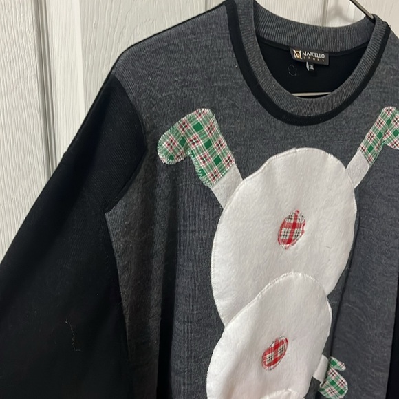 Naughty upside down snowman Christmas sweater - Picture 3 of 3